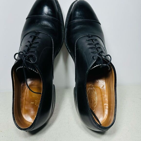 ALDEN 907 Men’s Straight Tip Balmoral Black Calfskin Shoes Size 10AAAA/AA main image 7